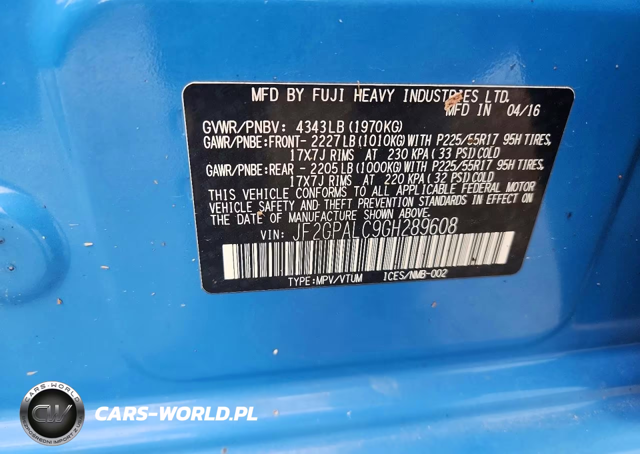 2016 Subaru Crosstrek Limited VIN:JF2GPALC9GH289608 - 12