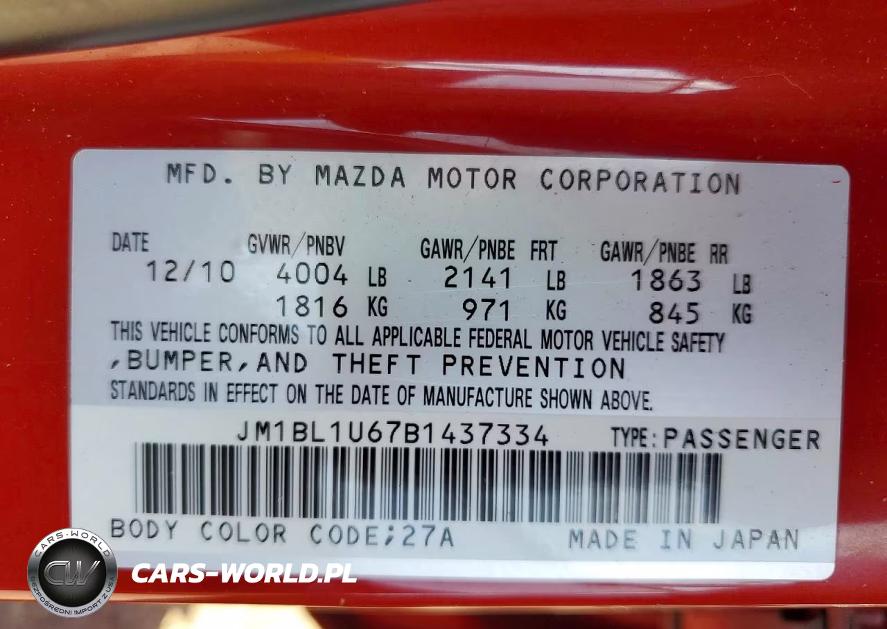 2011 Mazda 3 S VIN:JM1BL1U67B1437334 - 12