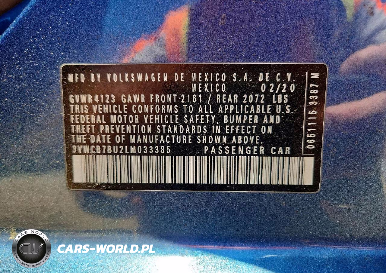 2020 Volkswagen Jetta S VIN:3VWCB7BU2LM033385 - 12