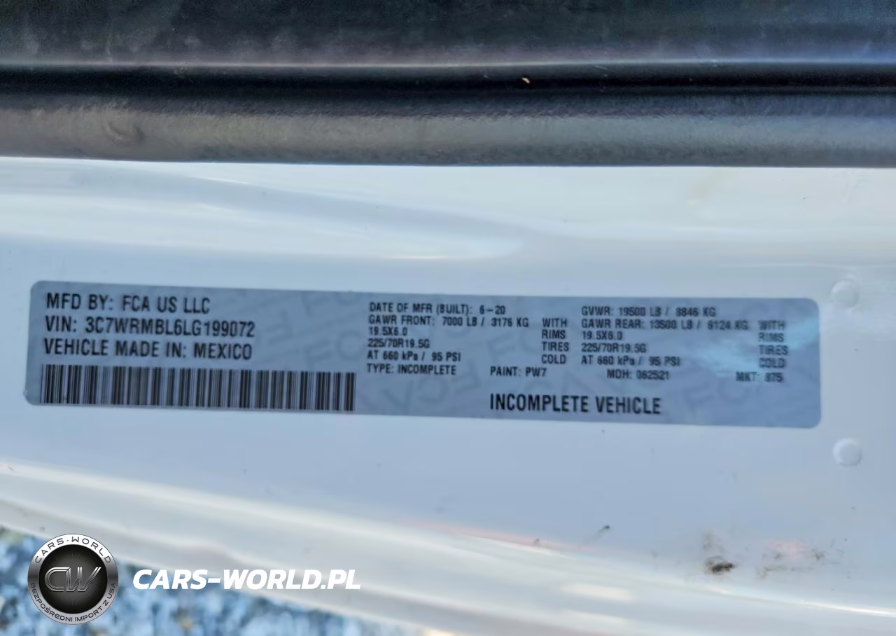 2020 Ram 5500 VIN:3C7WRMBL6LG199072 - 12