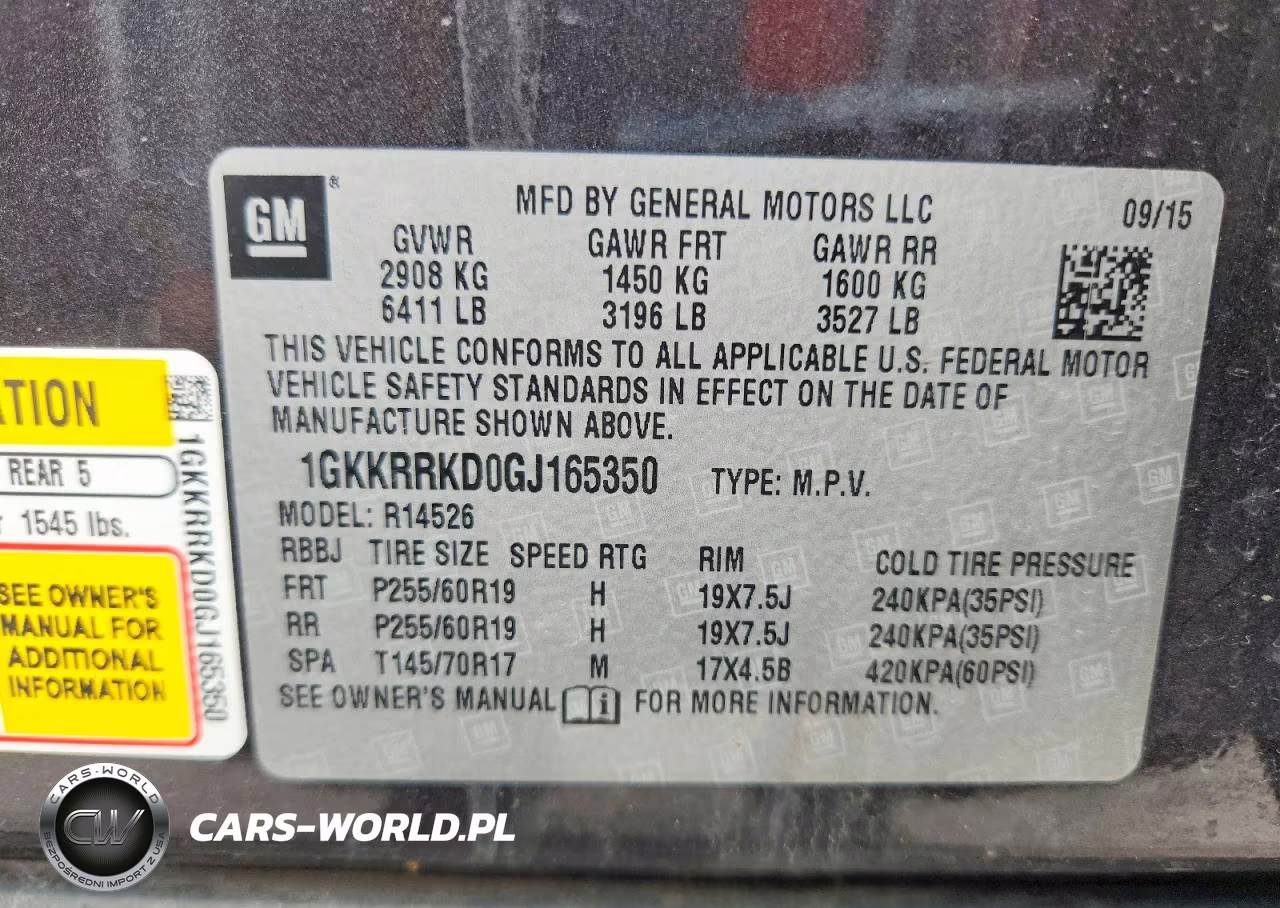 2016 GMC Acadia VIN:1GKKRRKD0GJ165350 - 13