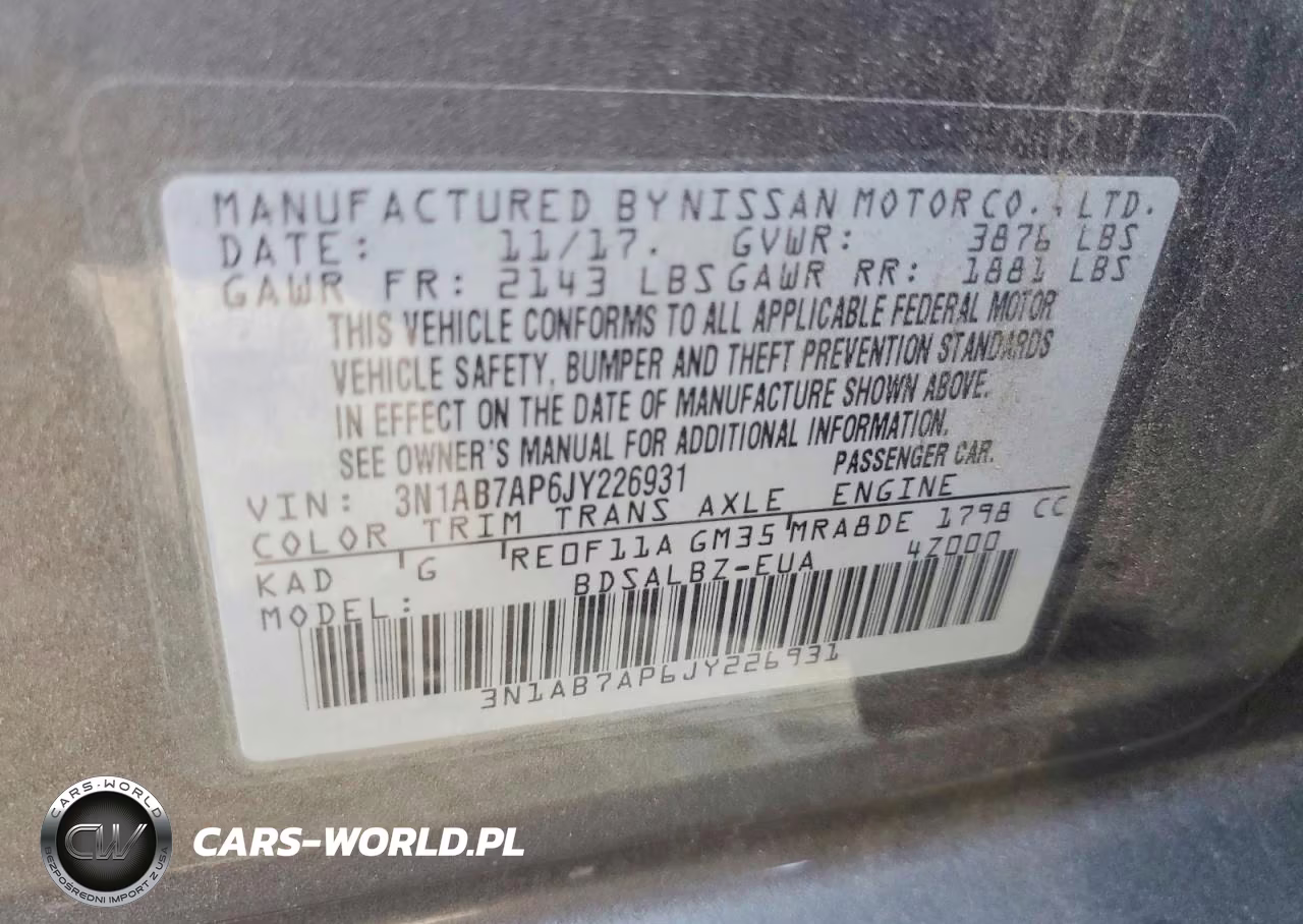 2018 Nissan Sentra S VIN:3N1AB7AP6JY226931 - 13