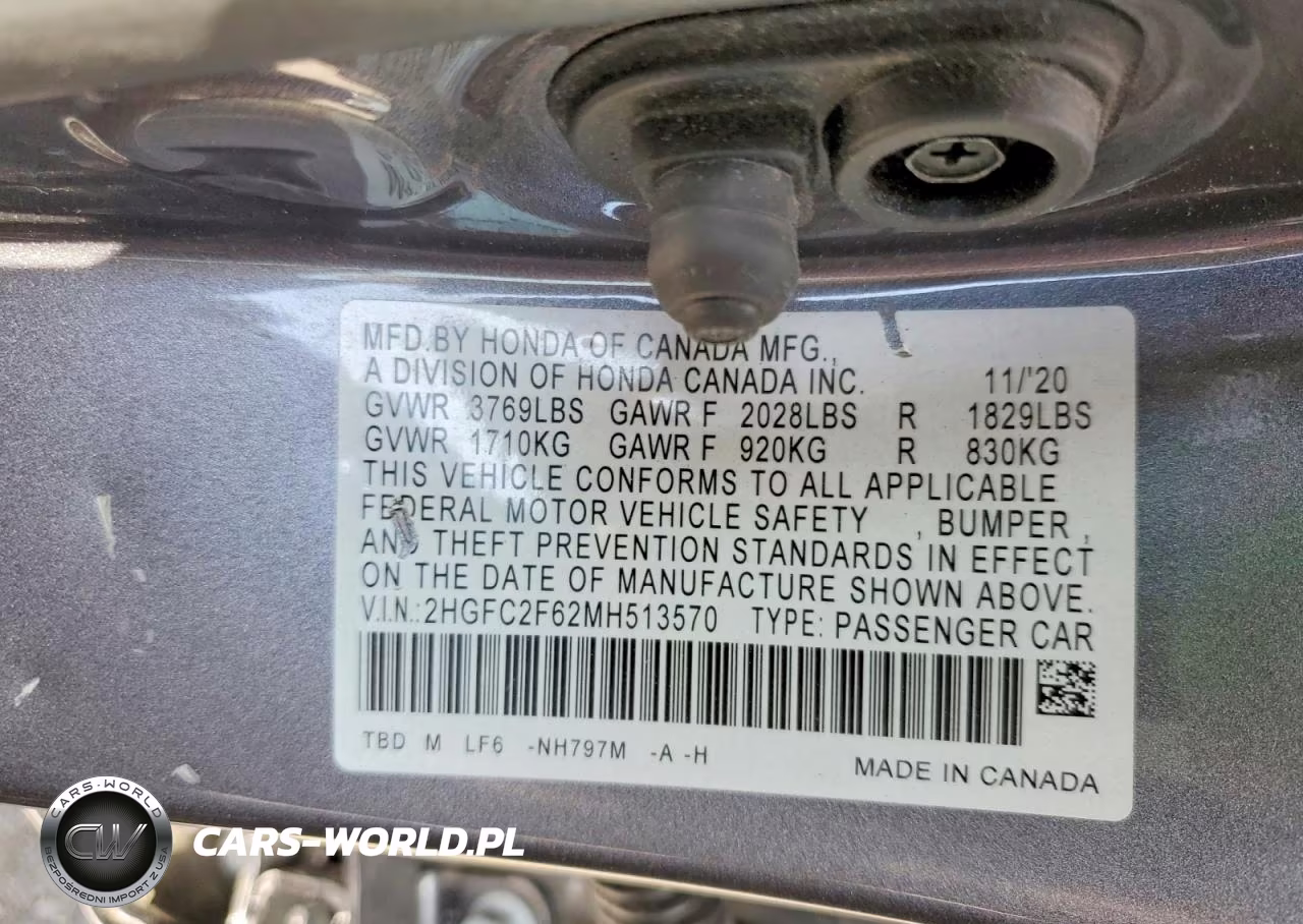 2021 Honda Civic Lx VIN:2HGFC2F62MH513570 - 12