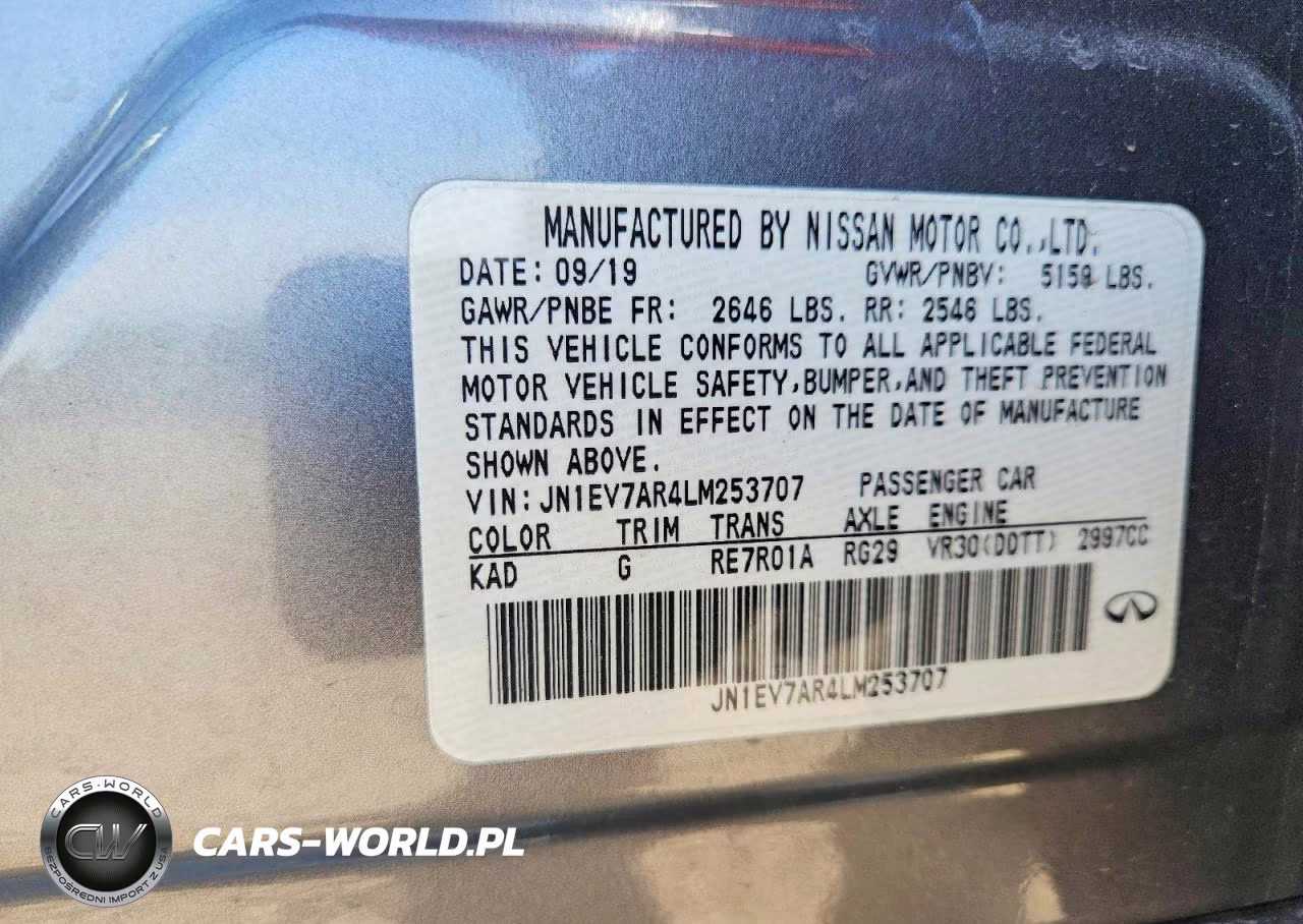 2020 Infiniti Q50 Luxe Awd VIN:JN1EV7AR4LM253707 - 12
