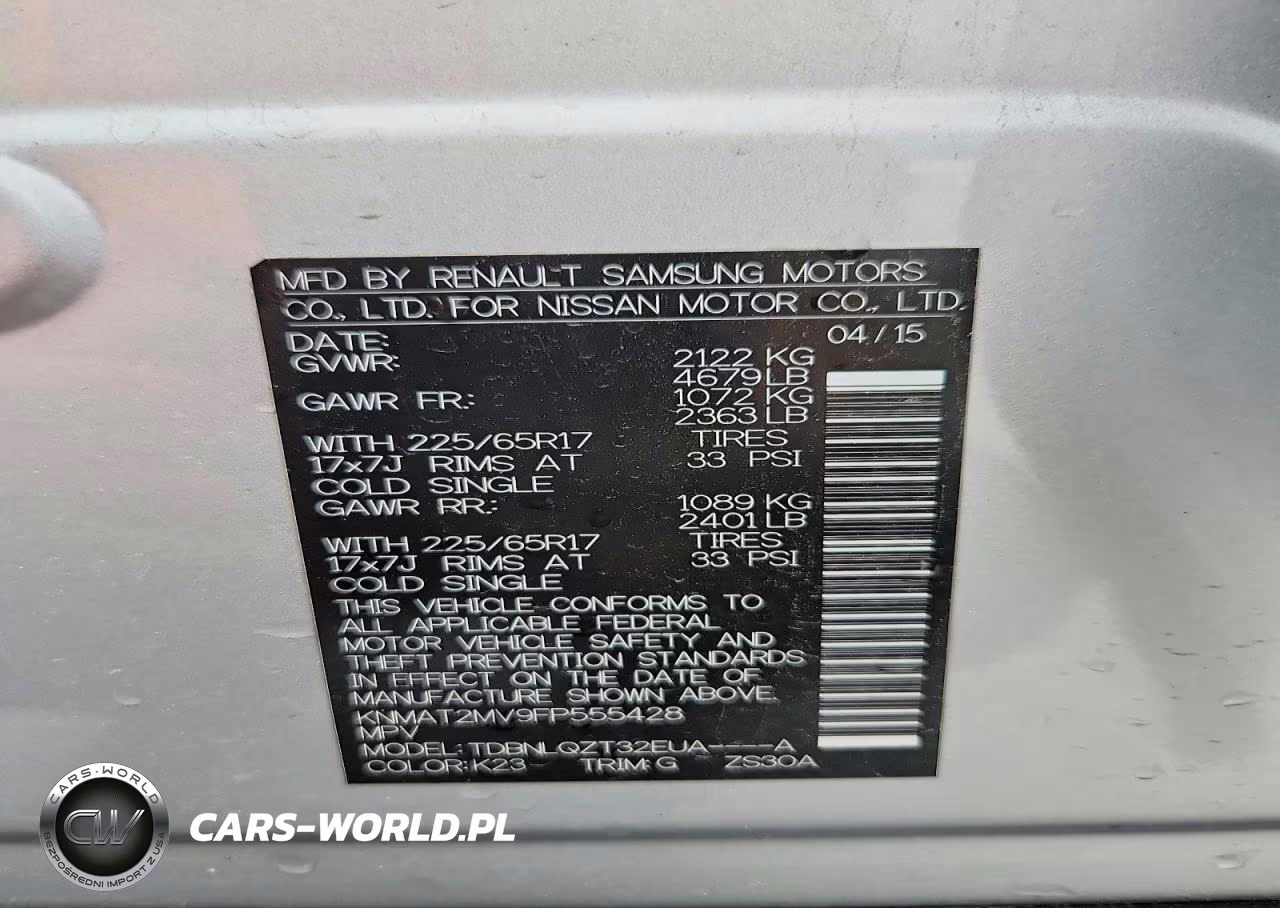 2015 Nissan Rogue Sv VIN:KNMAT2MV9FP555428 - 13