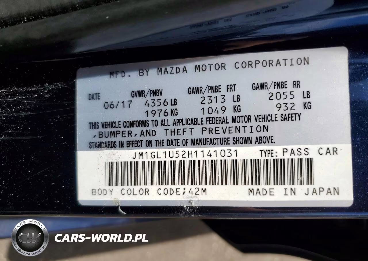 2017 Mazda 6 Sport VIN:JM1GL1U52H1141031 - 12