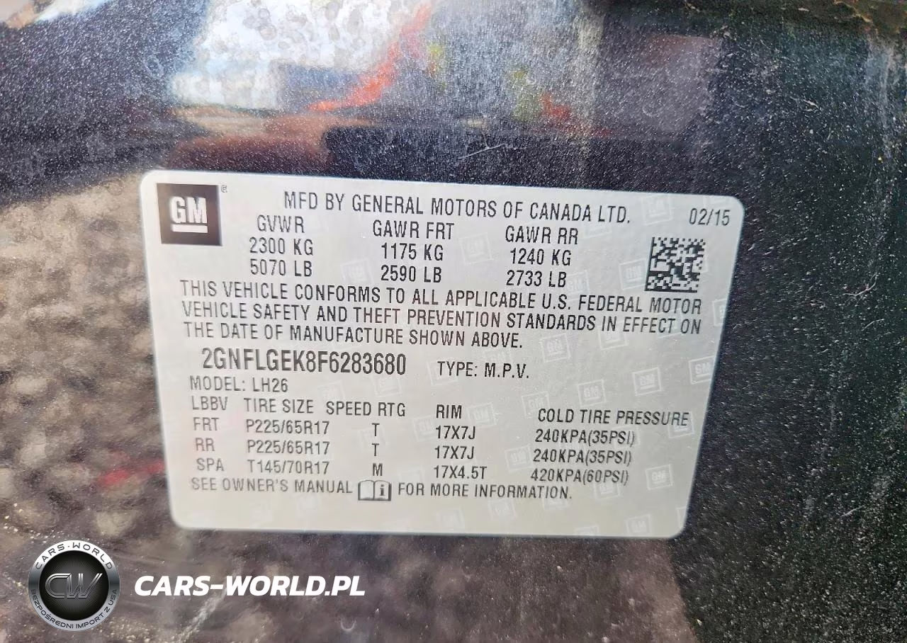 2015 Chevrolet Equinox Lt VIN:2GNFLGEK8F6283680 - 12