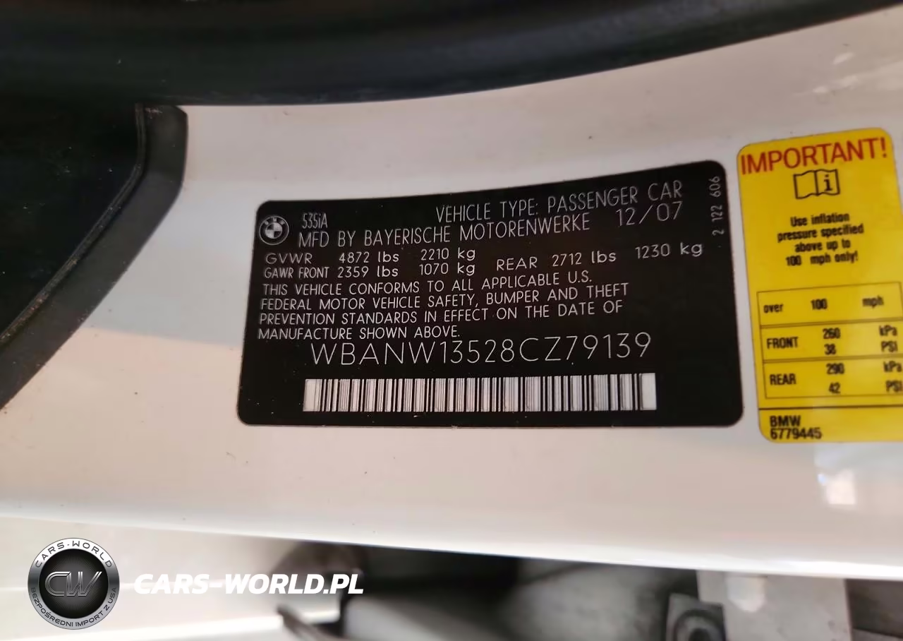 2008 BMW 535 I VIN:WBANW13528CZ79139 - 12