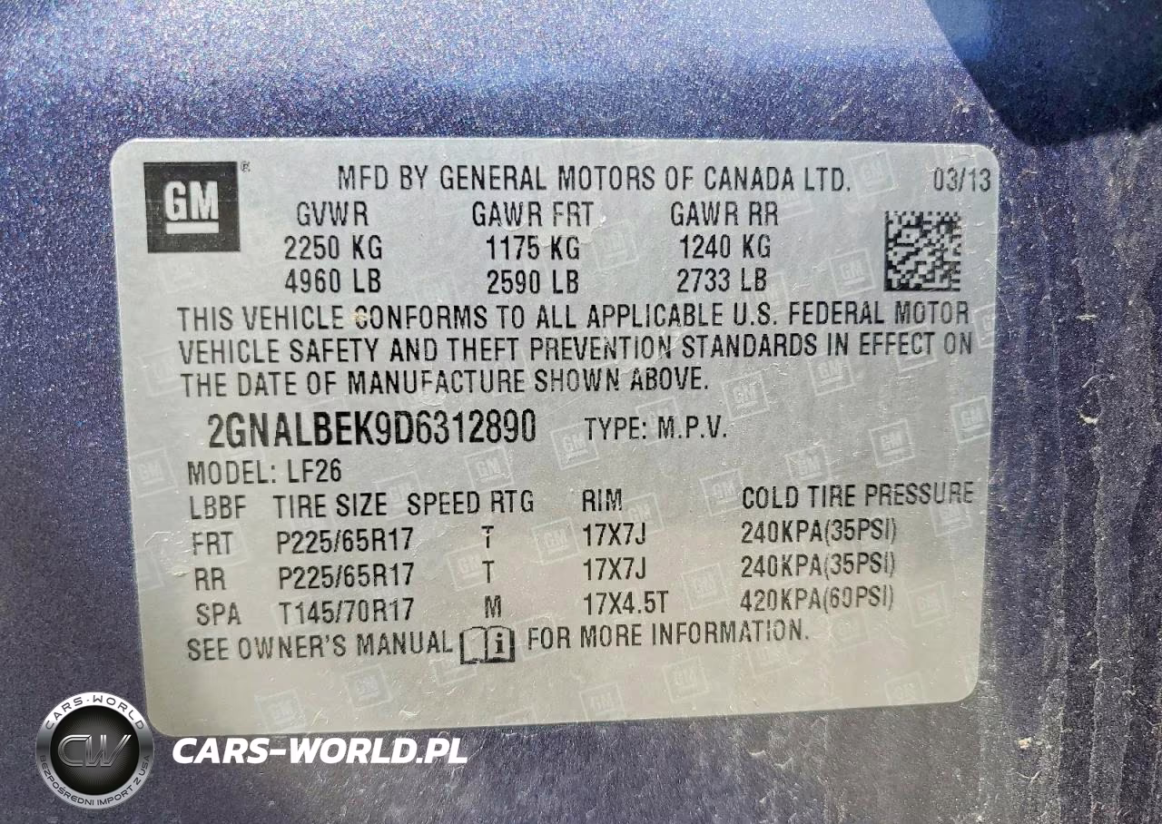 2013 Chevrolet Equinox Ls VIN:2GNALBEK9D6312890 - 13