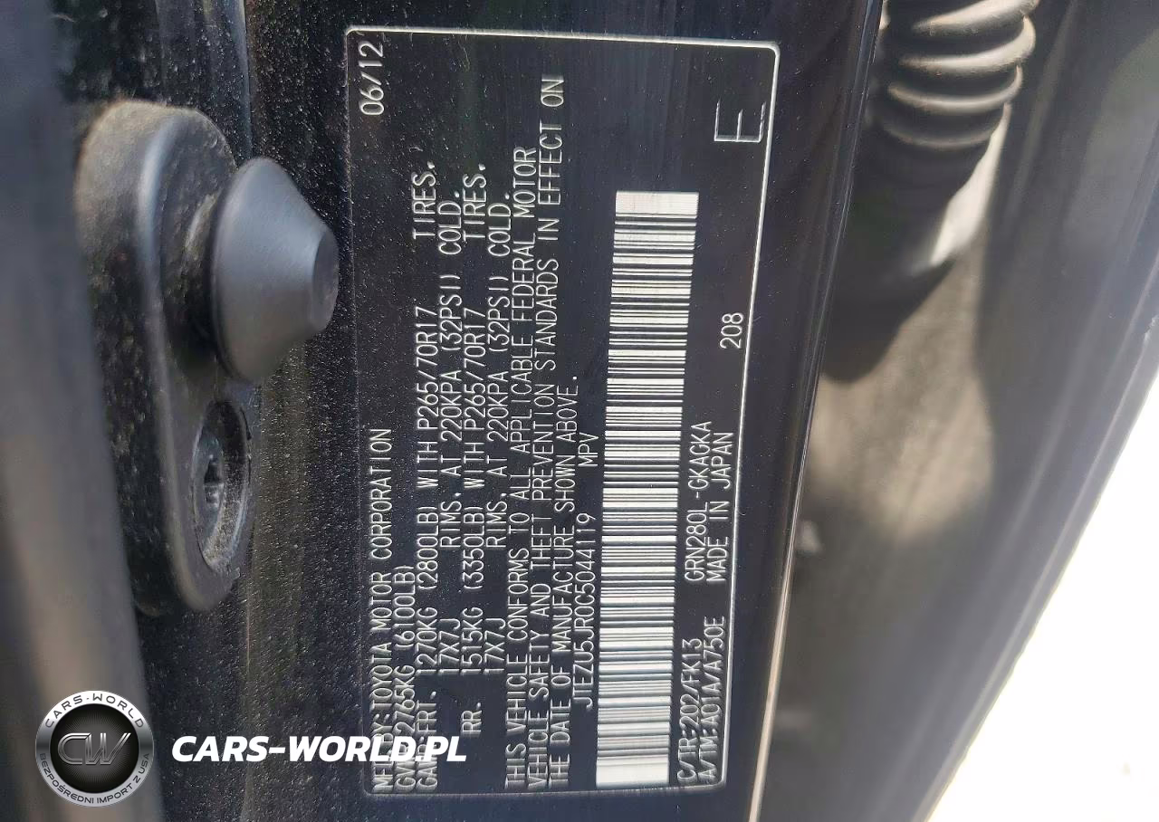 2012 Toyota 4Runner Sr5 VIN:JTEZU5JR0C5044119 - 13