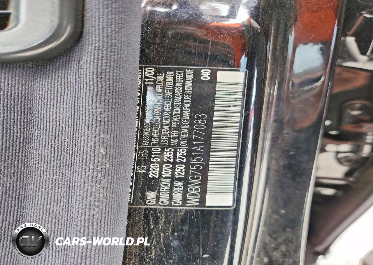 2001 Mercedes-Benz S 500 VIN:WDBNG75J51A177083 - 13
