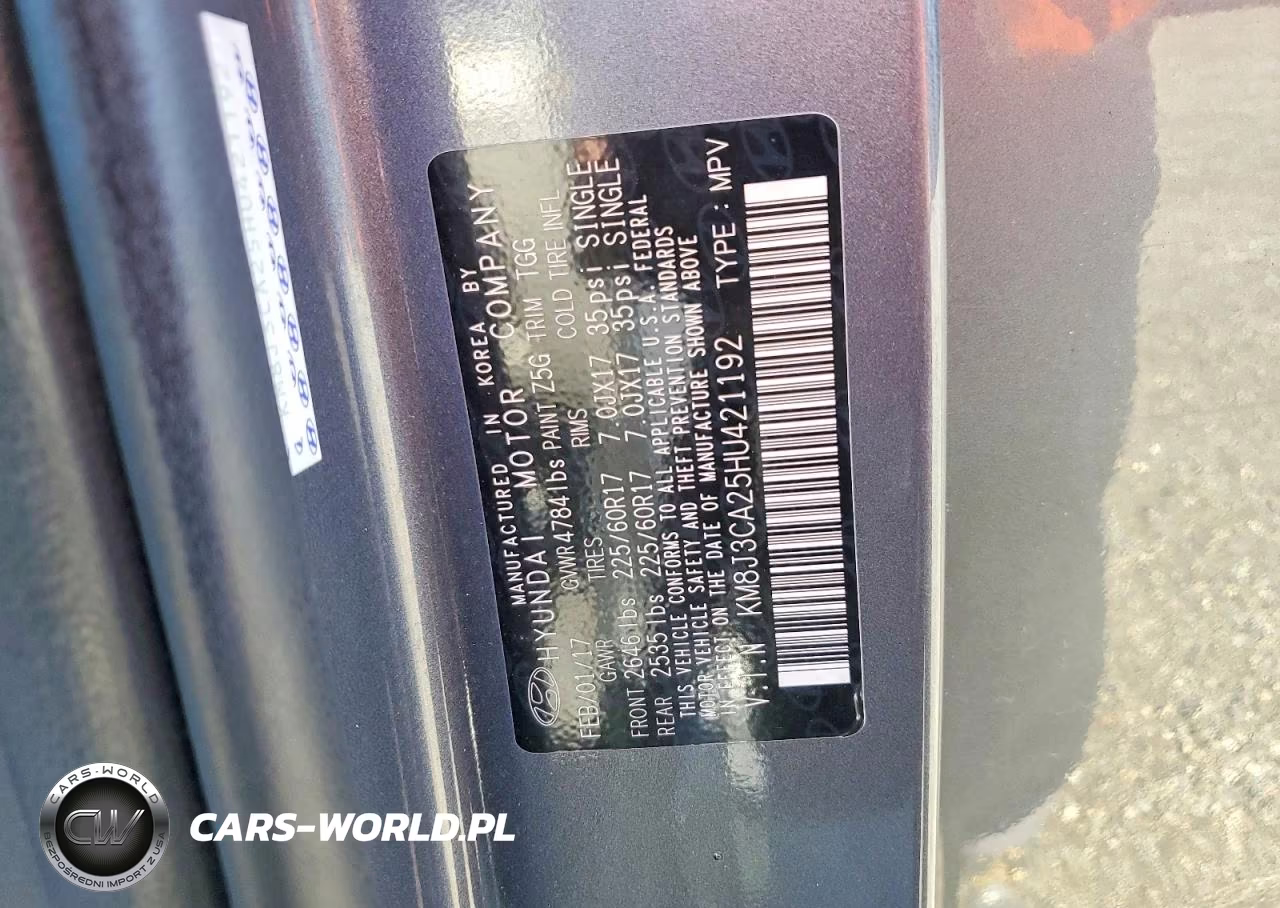 2017 Hyundai Tucson Eco VIN:KM8J3CA25HU421192 - 13