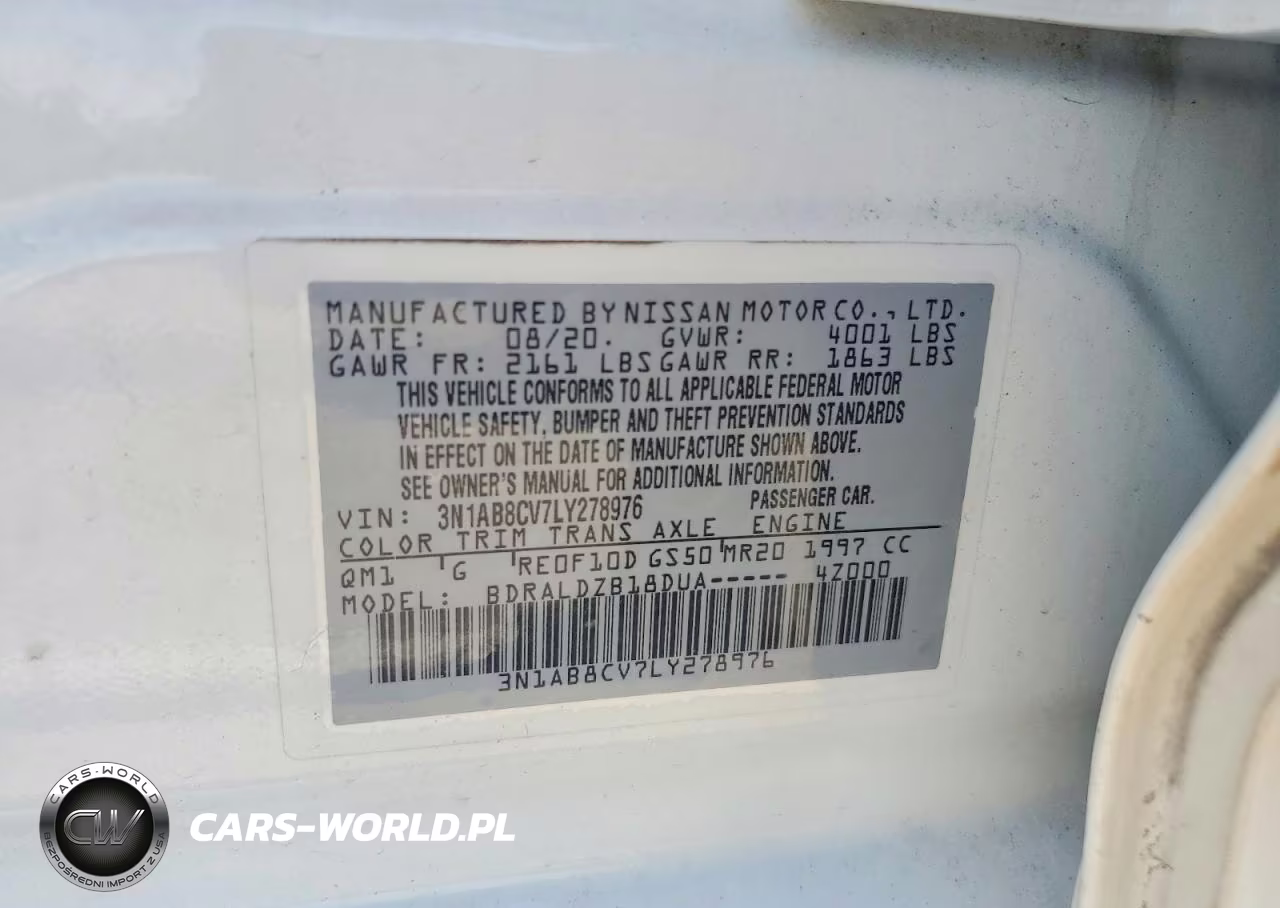 2020 Nissan Sentra Sv VIN:3N1AB8CV7LY278976 - 12