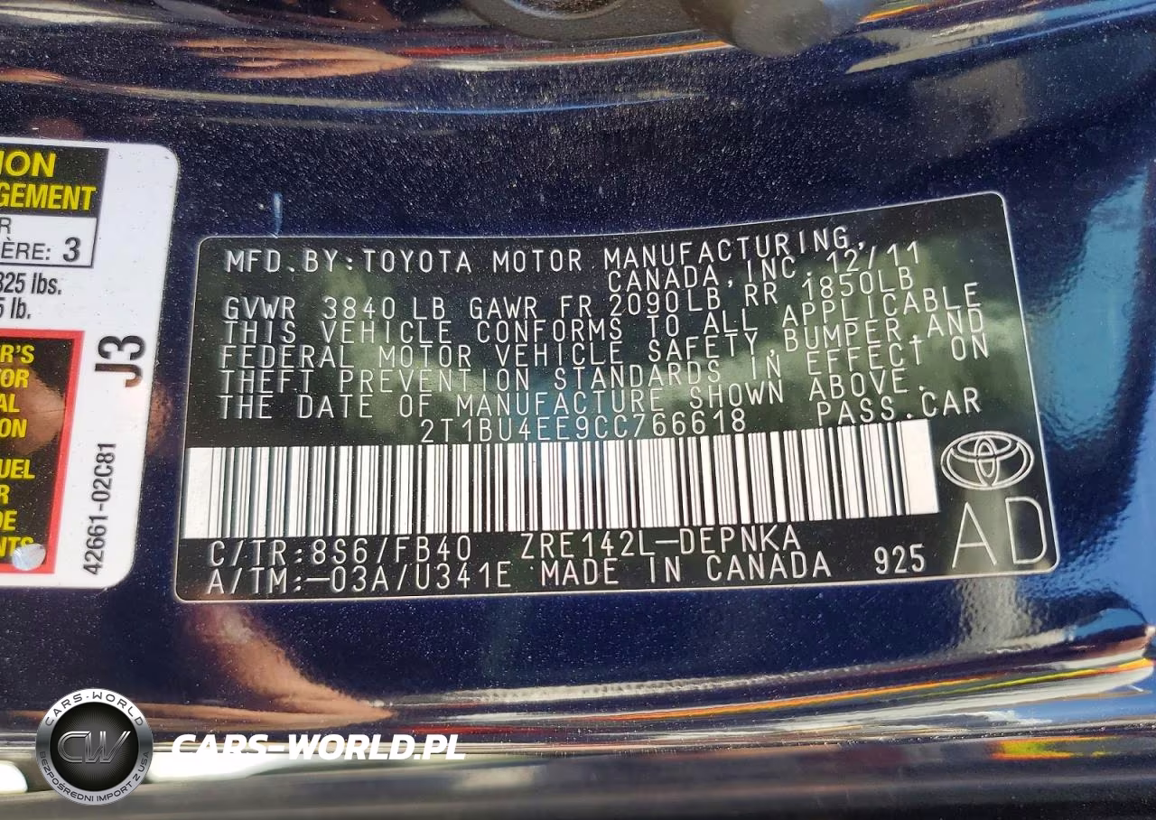 2012 Toyota Corolla Le VIN:2T1BU4EE9CC766618 - 12