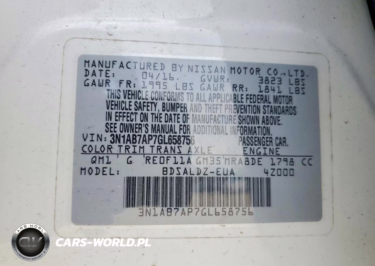 2016 Nissan Sentra Sv VIN:3N1AB7AP7GL658756 - 12