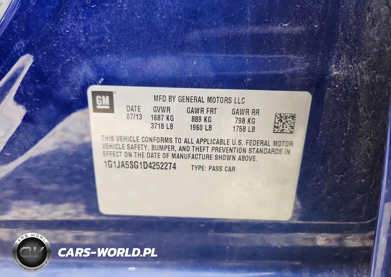 2013 Chevrolet Sonic Ls VIN:1G1JA5SG1D4252274 - 13