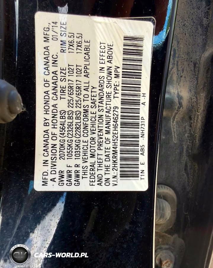 2014 Honda Cr-V Ex VIN:2HKRM4H52EH646279 - 10