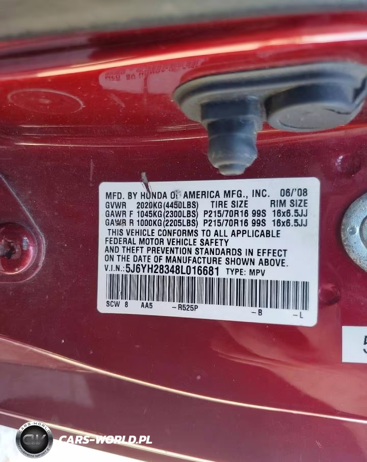 2008 Honda Element Lx VIN:5J6YH28348L016681 - 18