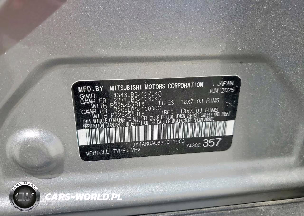 2025 Mitsubishi Outlander Sport S VIN:JA4ARUAU6SU011903 - 14