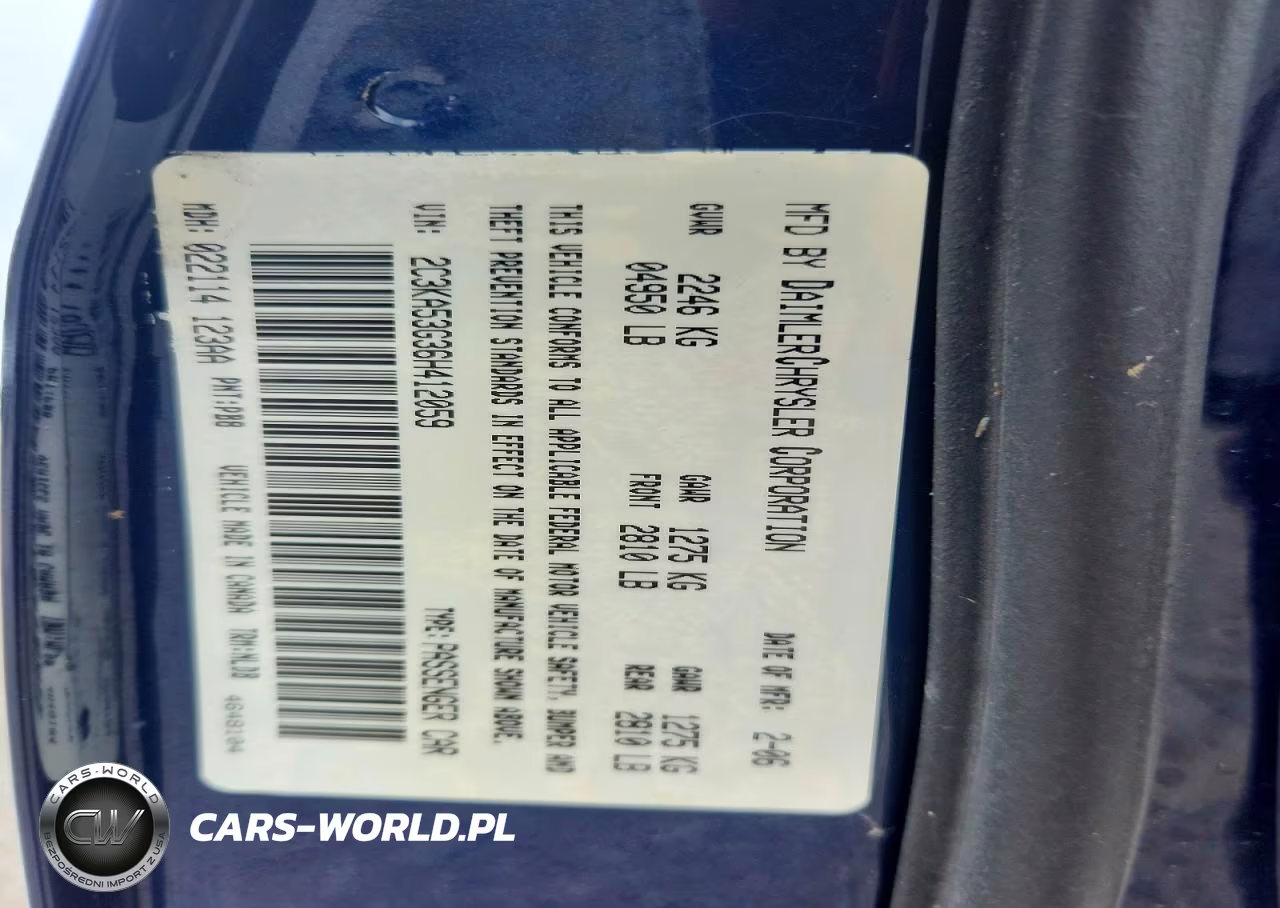 2006 Chrysler 300 Touring VIN:2C3KA53G36H412059 - 12