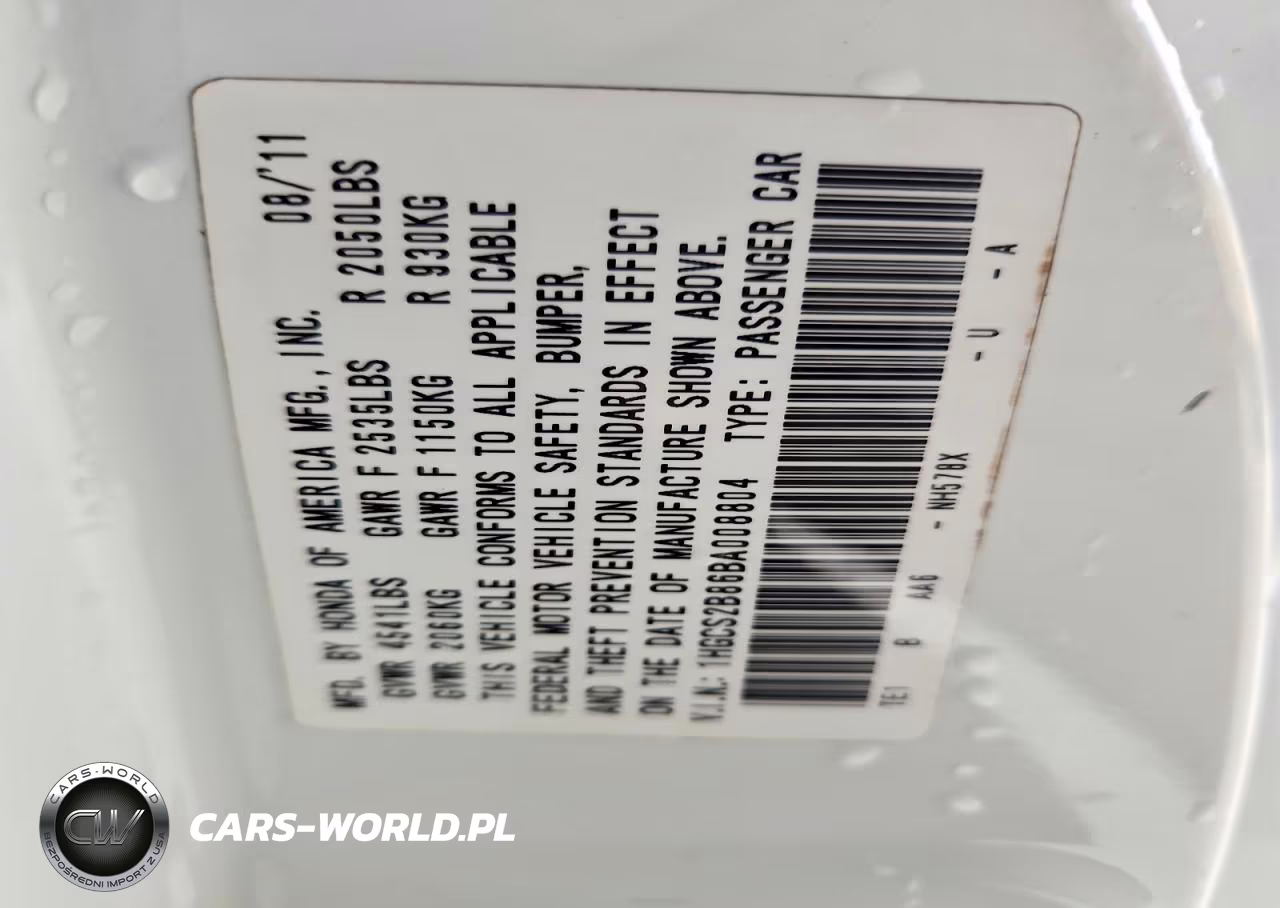 2011 Honda Accord Exl VIN:1HGCS2B86BA008804 - 12