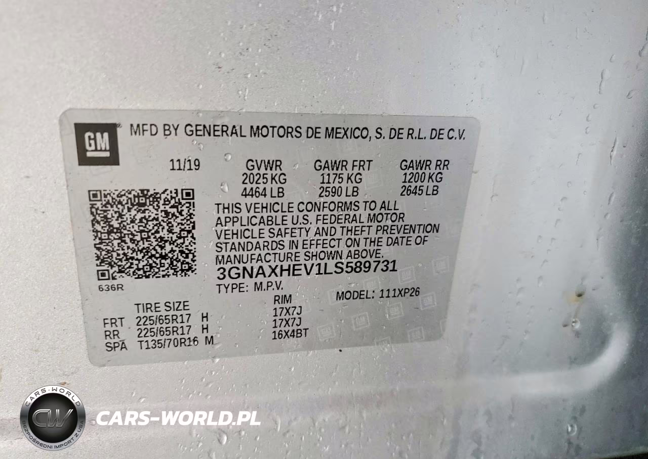 2020 Chevrolet Equinox Ls VIN:3GNAXHEV1LS589731 - 14