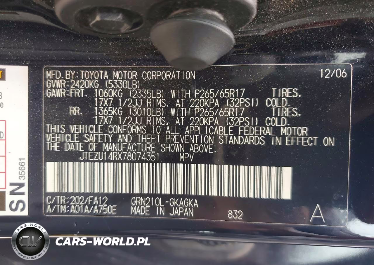 2007 Toyota 4Runner Sr5 VIN:JTEZU14RX78074351 - 13