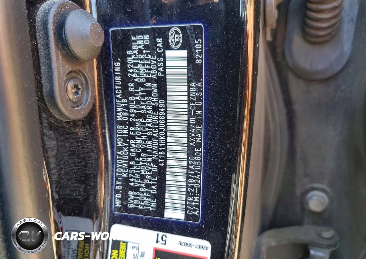 2018 Toyota Camry Le VIN:4T1B11HK0JU669490 - 13