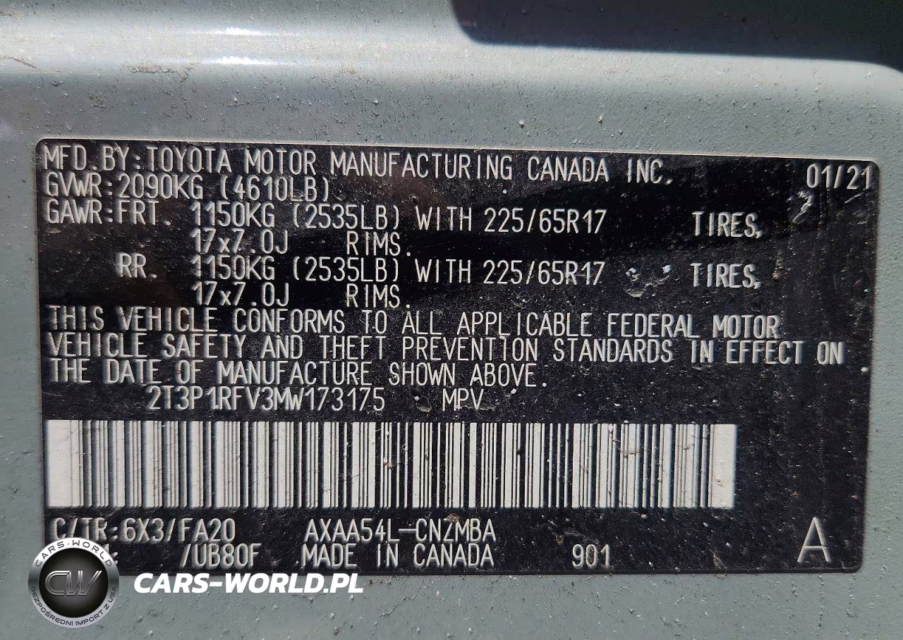 2021 Toyota Rav4 Xle VIN:2T3P1RFV3MW173175 - 13
