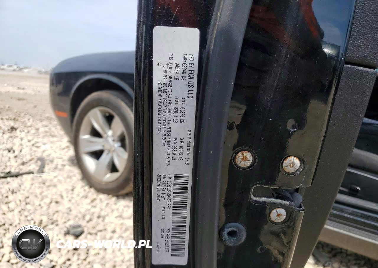2019 Dodge Challenger Sxt VIN:2C3CDZAG5KH591883 - 12
