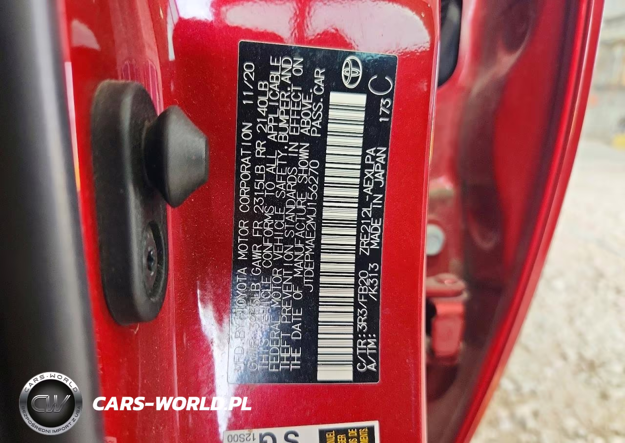 2021 Toyota Corolla Le VIN:JTDEPMAE2MJ156270 - 12