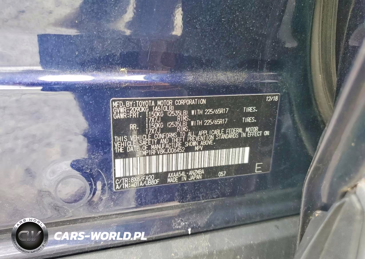 2019 Toyota Rav4 Xle VIN:JTMP1RFV8KJ006452 - 13