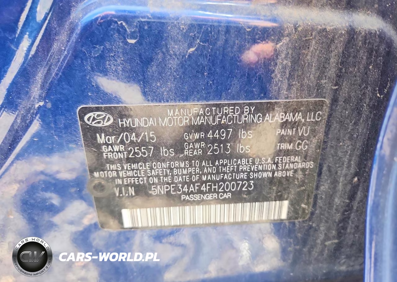 2015 Hyundai Sonata Sport VIN:5NPE34AF4FH200723 - 12