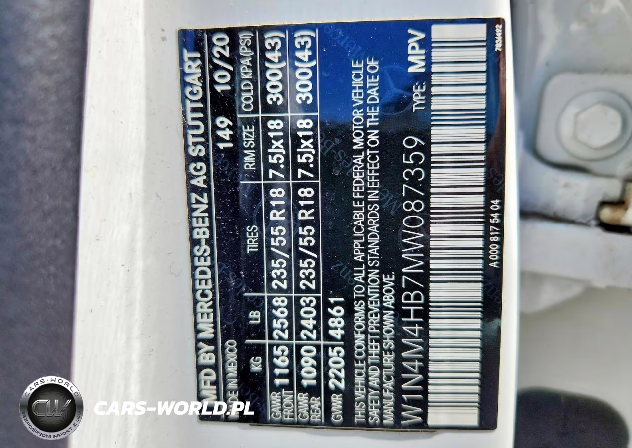 2021 Mercedes-Benz Glb 250 4Matic VIN:W1N4M4HB7MW087359 - 14