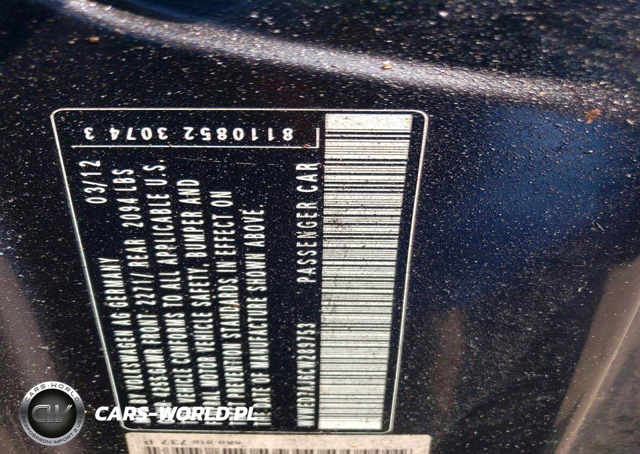 2012 Volkswagen Gti VIN:WVWED7AJ6CW289753 - 12