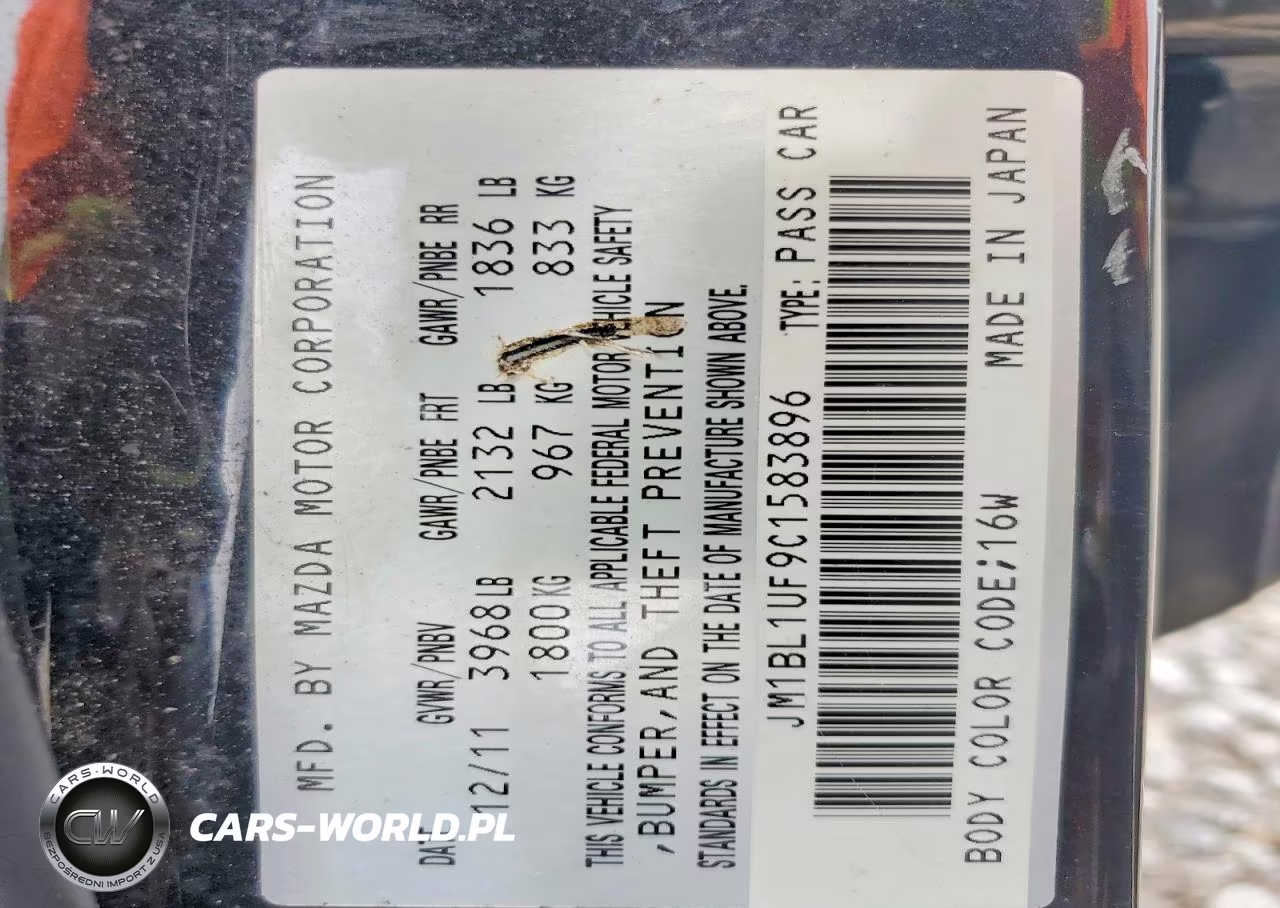2012 Mazda 3 I VIN:JM1BL1UF9C1583896 - 12