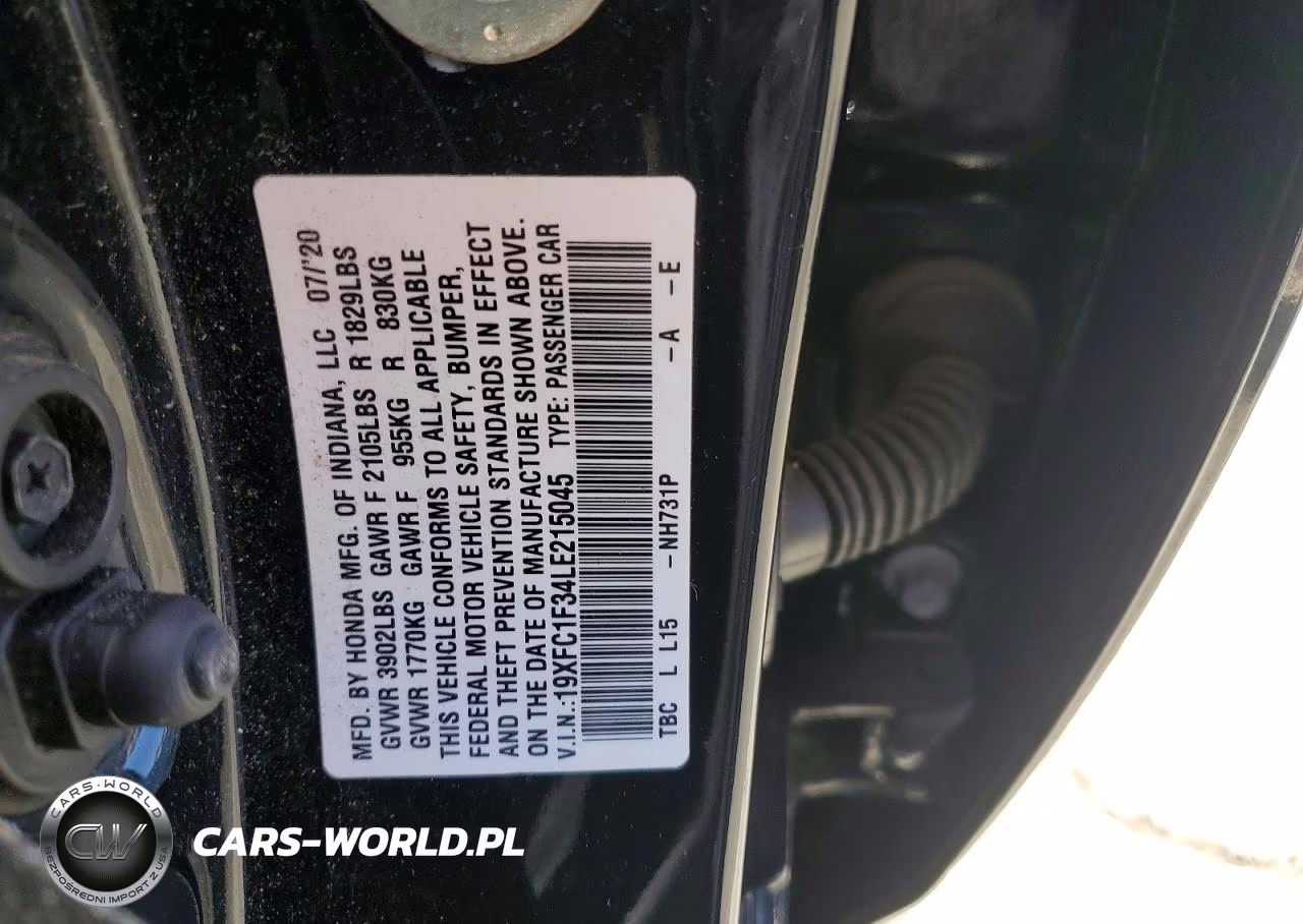 2020 Honda Civic Ex VIN:19XFC1F34LE215045 - 12