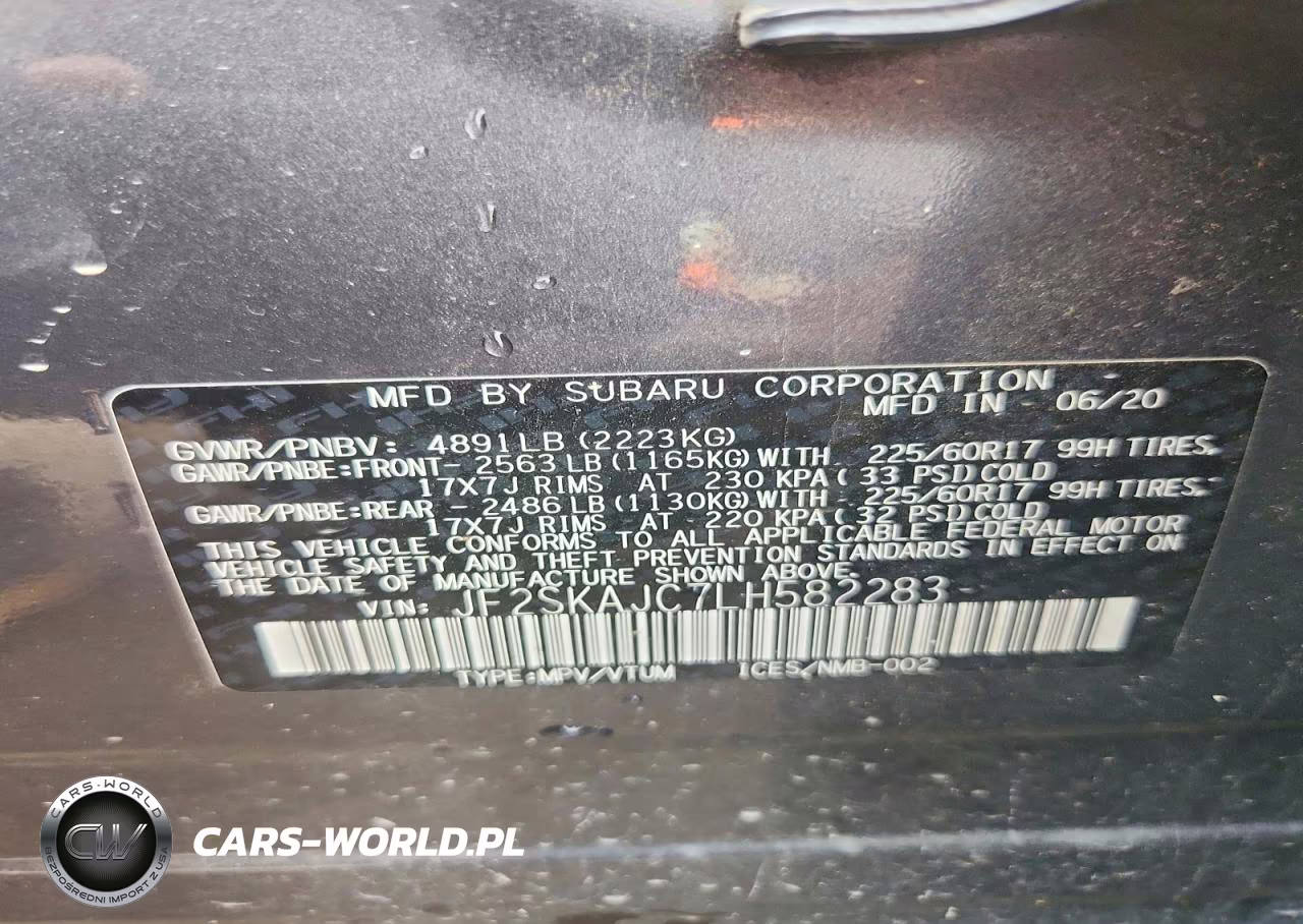 2020 Subaru Forester Premium VIN:JF2SKAJC7LH582283 - 13