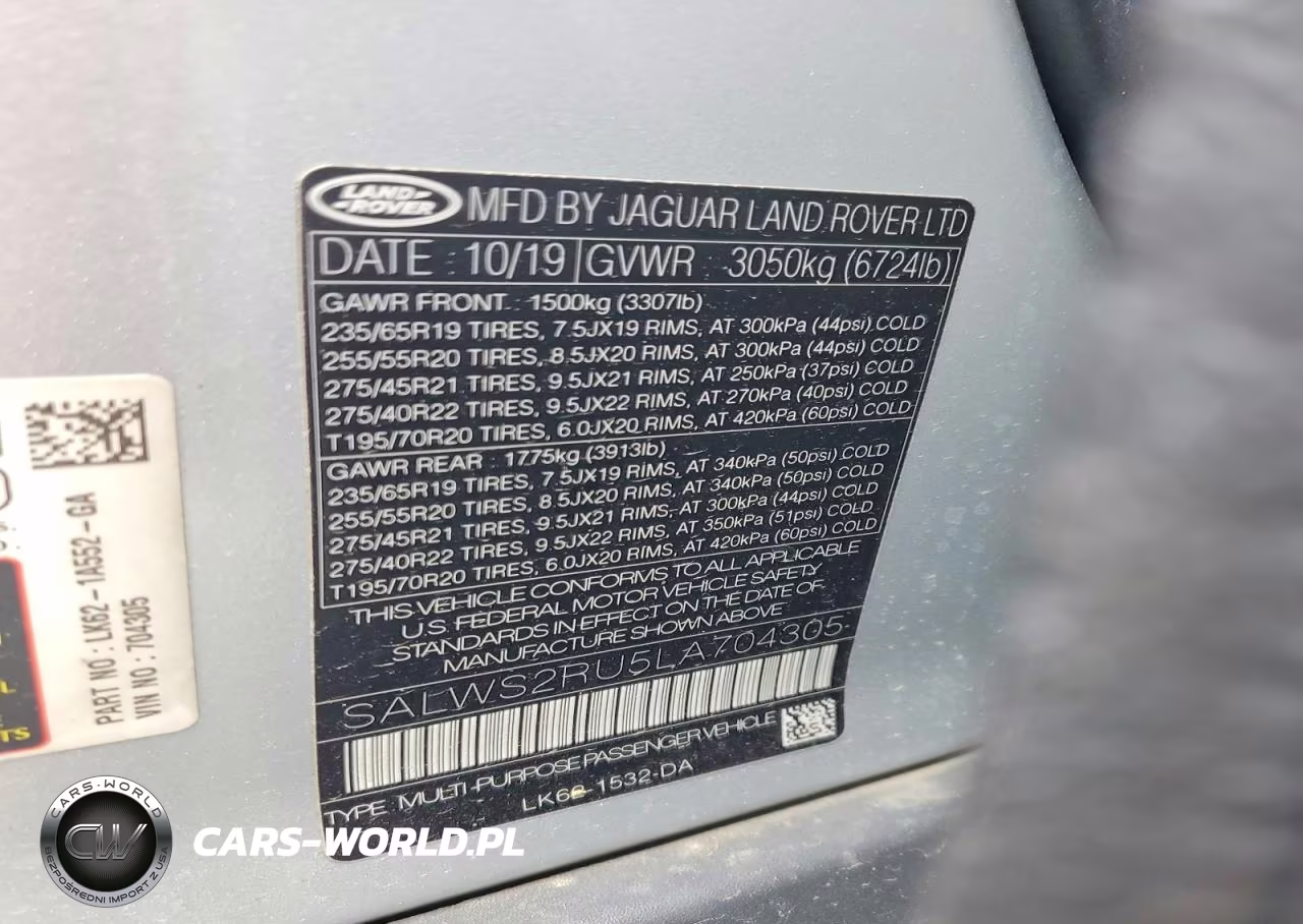 2020 Land Rover Range Rover Sport Hst VIN:SALWS2RU5LA704305 - 12