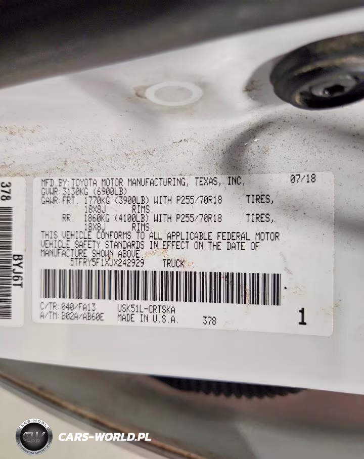 2018 Toyota Tundra Sr VIN:5TFRY5F1XJX242929 - 12