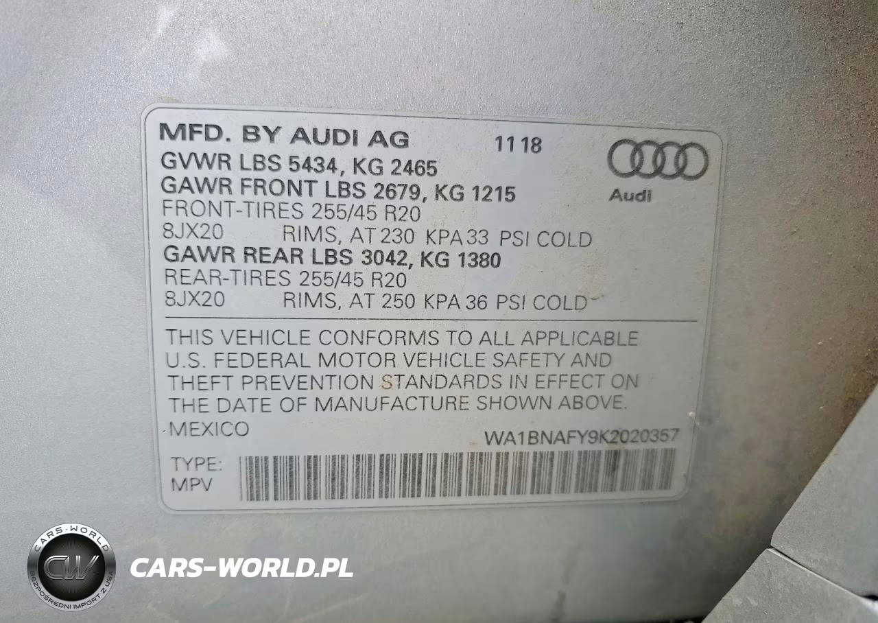 2019 Audi Q5 Premium Plus VIN:WA1BNAFY9K2020357 - 12