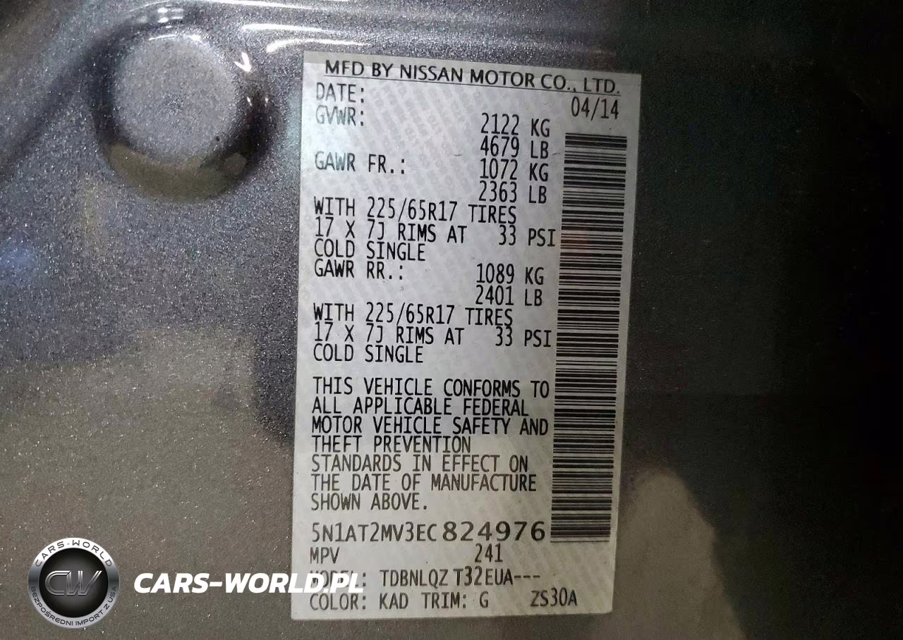 2014 Nissan Rogue S VIN:5N1AT2MV3EC824976 - 13