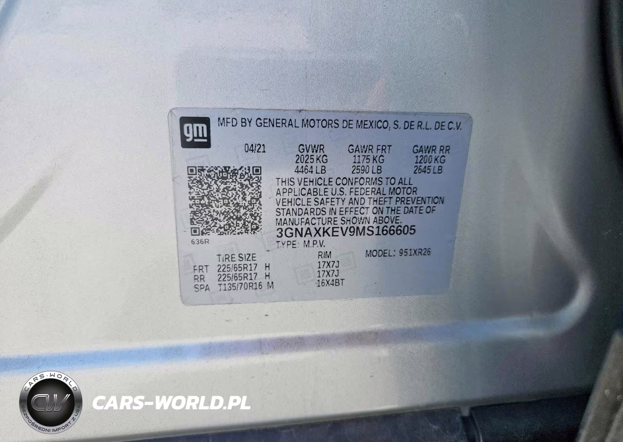2021 Chevrolet Equinox Lt VIN:3GNAXKEV9MS166605 - 14