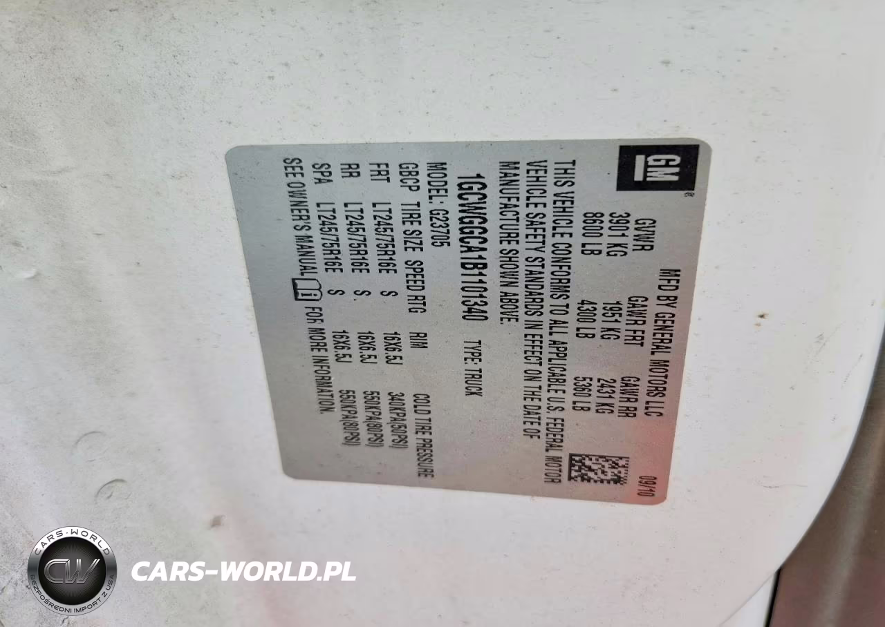 2011 Chevrolet Express G2500 VIN:1GCWGGCA1B1101340 - 13