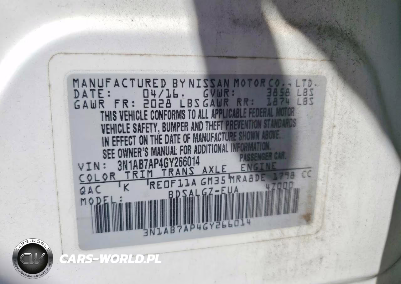 2016 Nissan Sentra Sl VIN:3N1AB7AP4GY266014 - 12