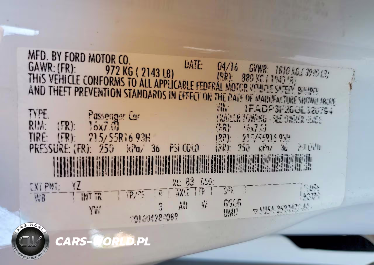 2016 Ford Focus Se VIN:1FADP3F26GL326794 - 12