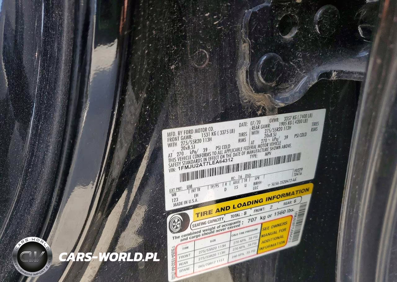 2020 Ford Expedition Limited VIN:1FMJU2AT7LEA64312 - 13