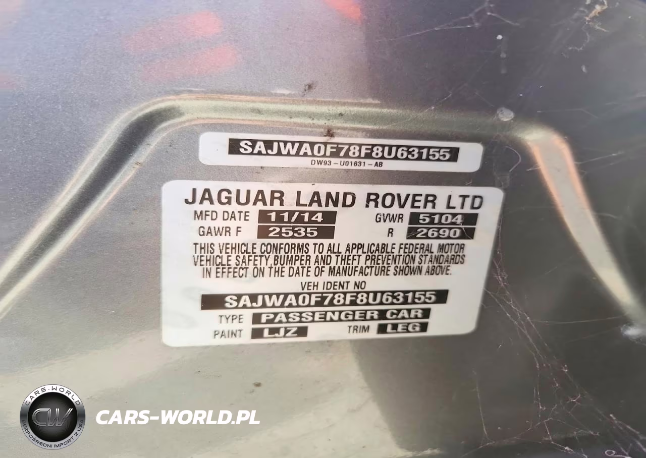 2015 Jaguar Xf 3.0 Sport VIN:SAJWA0F78F8U63155 - 12