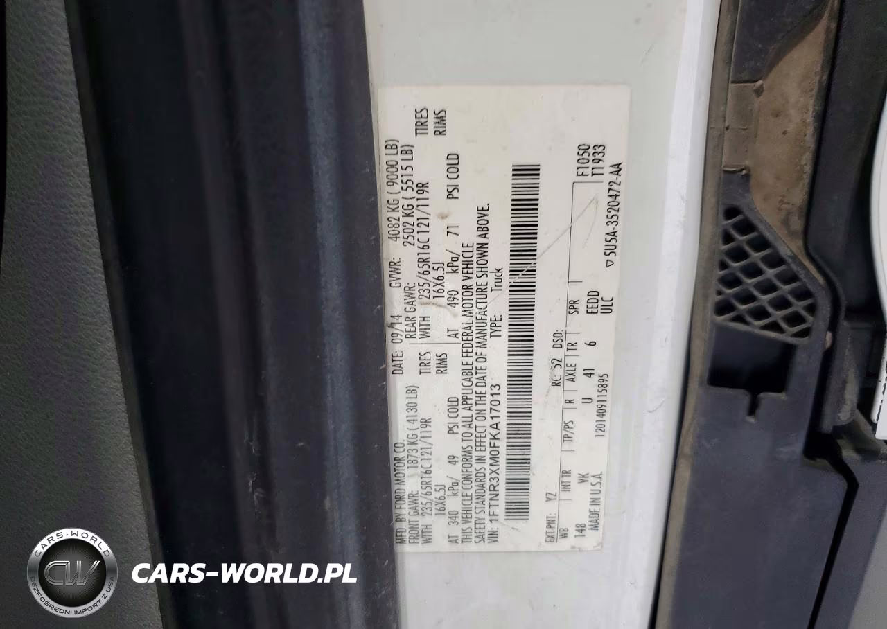 2015 Ford Transit T-250 VIN:1FTNR3XM0FKA17013 - 13