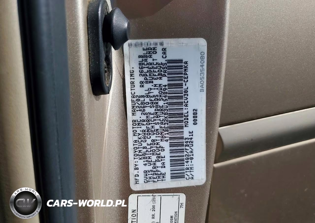 2003 Toyota Camry Le VIN:4T1BE32K83U154894 - 12